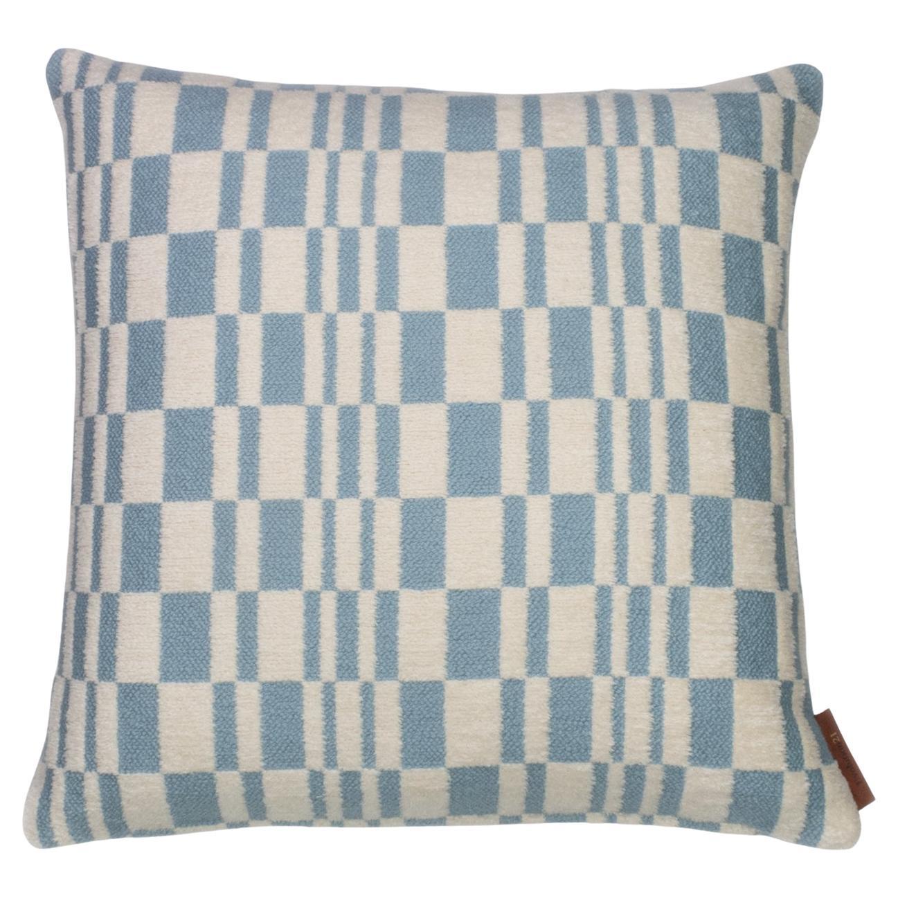Cushion / Pillow Chess Light Blue by Evolution21 For Sale