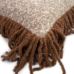 Modern Tasselled Pillow Peach Brown "Lucca" by Evolution21