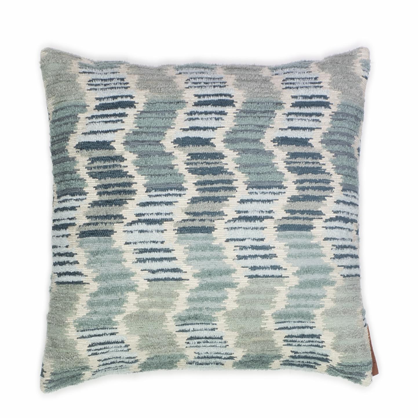 Belgian Modern Throw Patterned Blue Pillow 