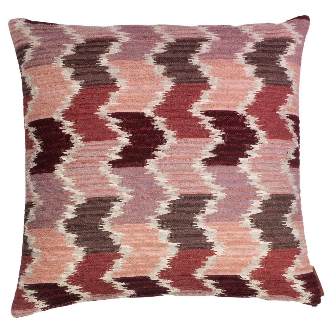 Modern Throw Patterned Pink Pillow "Micca" Rose by Evolution21 For Sale
