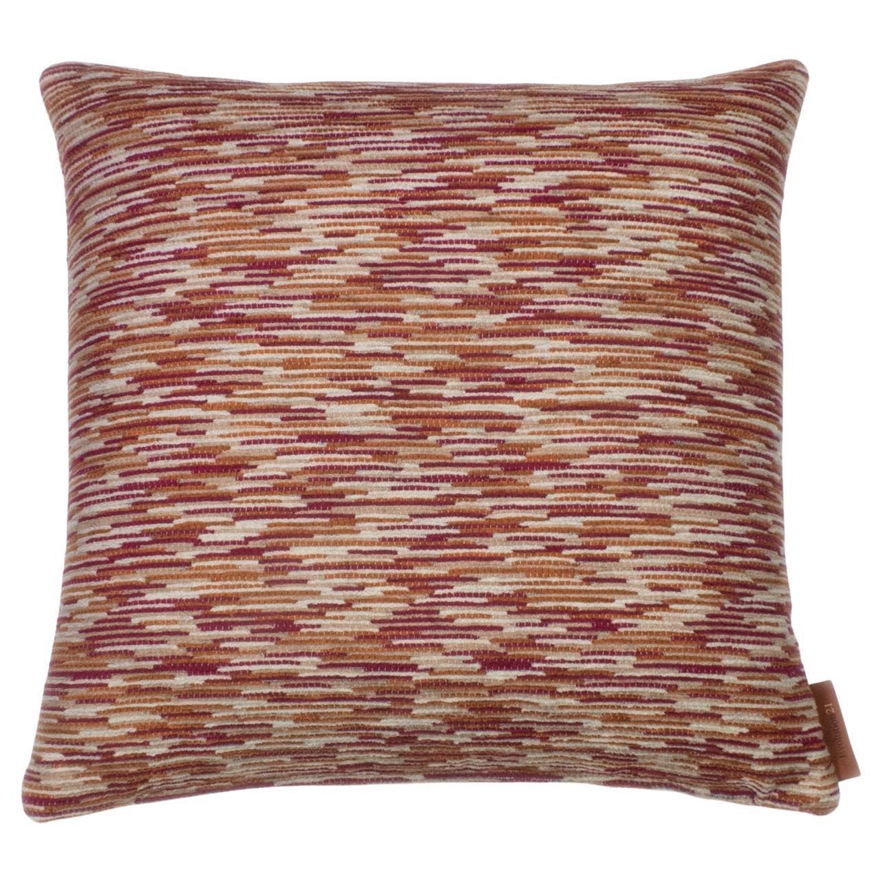 Modern Patterned Textured Pillow Multicolour "Puntacana" by Evolution21 For Sale