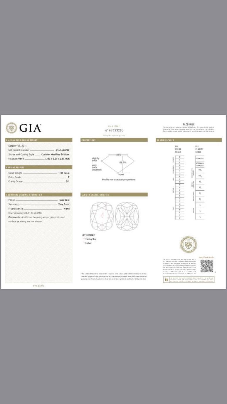 GIA Certified 3.02 Carat Cushion Shape Diamond Drop Earrings 18 Karat White Gold For Sale 3