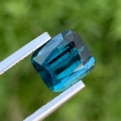Cushion Shape Natural Loose Indicolite Tourmaline Gem For Ring 3.10 Carat