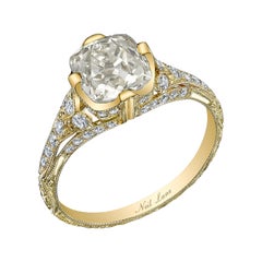 Neil Lane Couture Cushion-Shaped Diamond, 18K Yellow Gold Engagement Ring