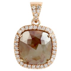 Cushion Shaped Ice Diamond Anhänger In 18K Rose Gold gemacht