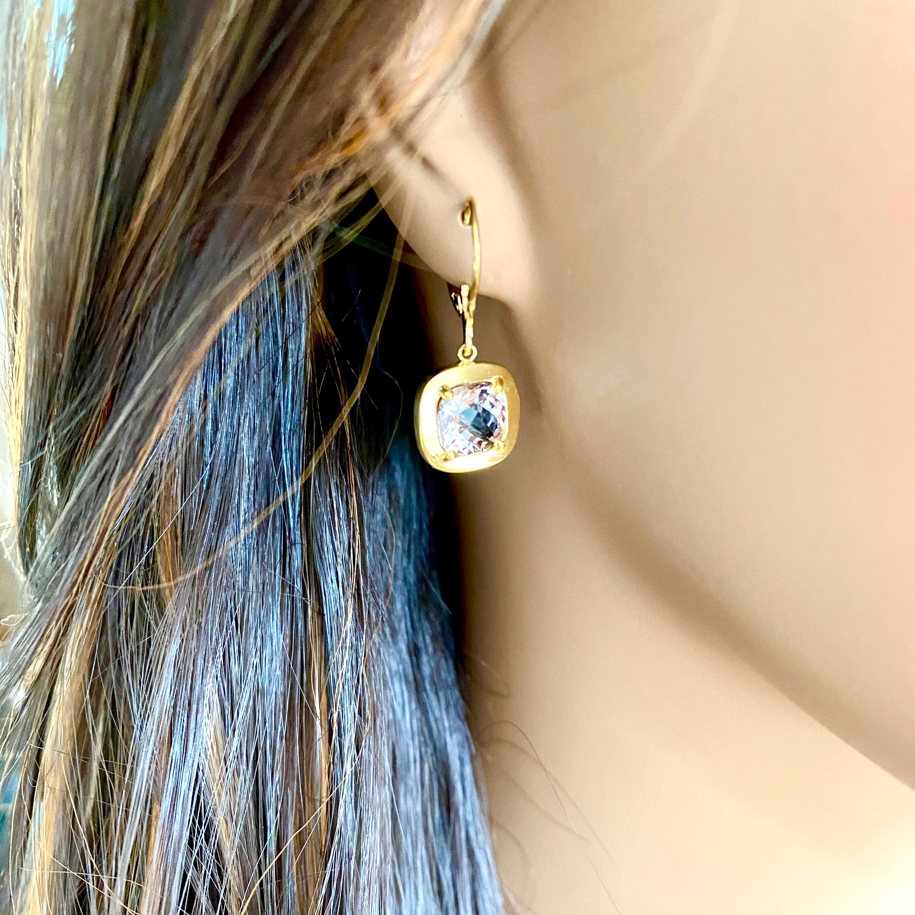 bezel set leverback diamond earrings