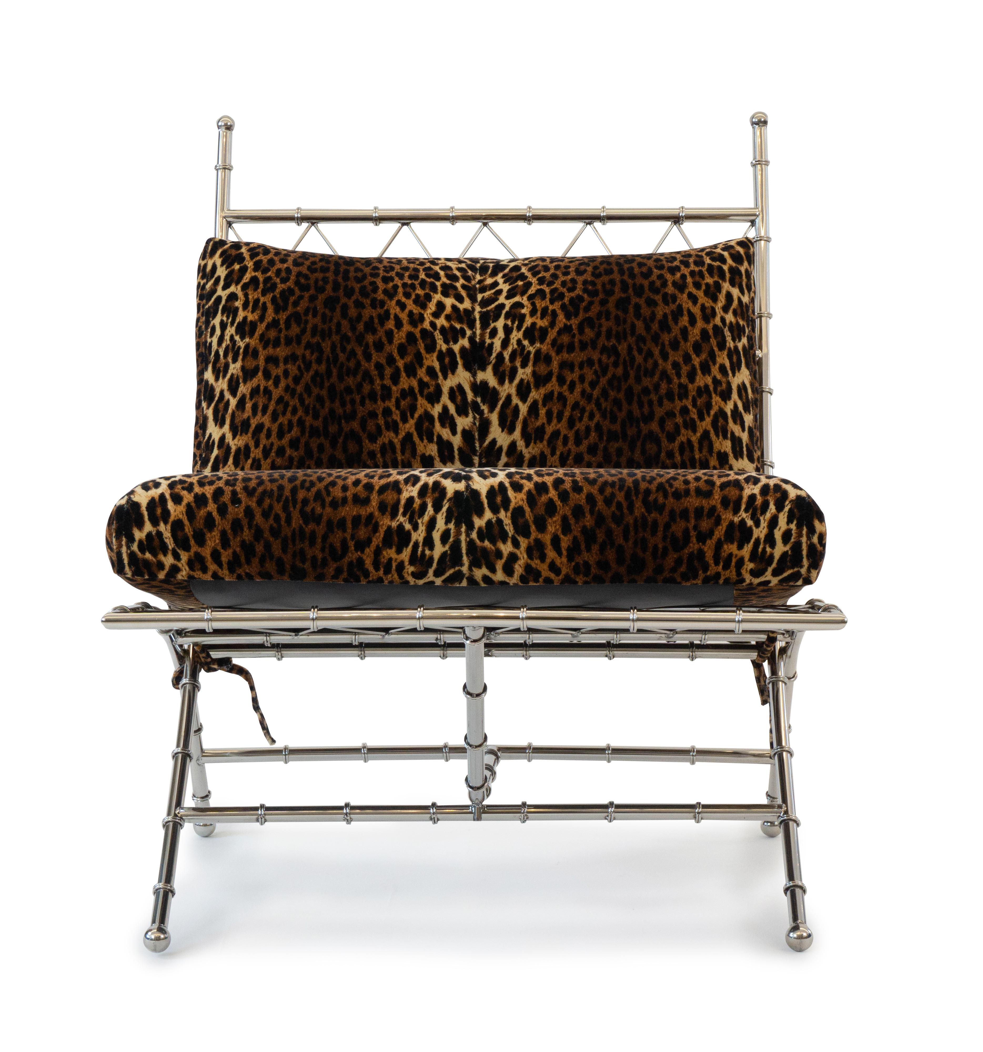 leopard print rocking camping chair