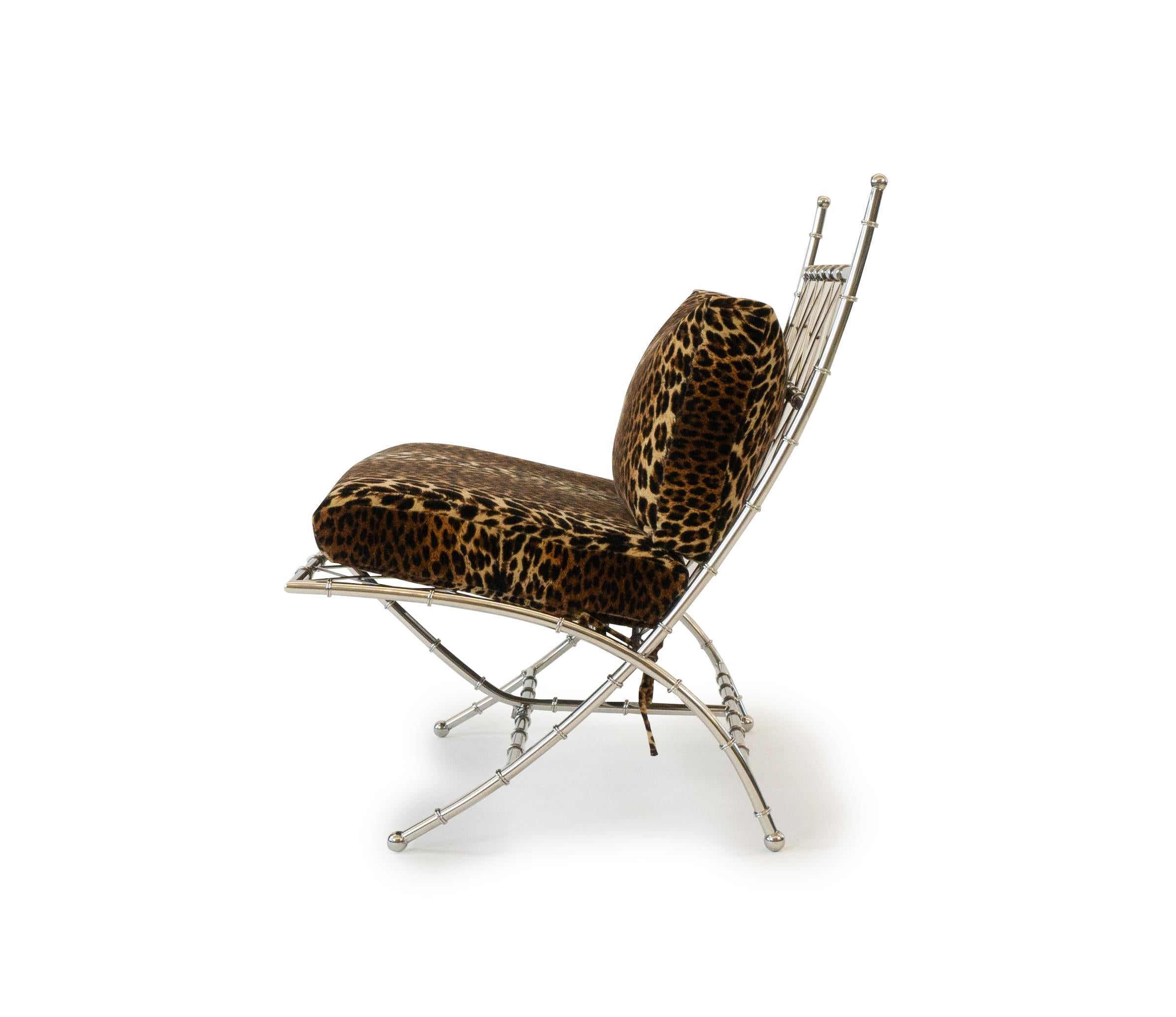 leopard folding chair