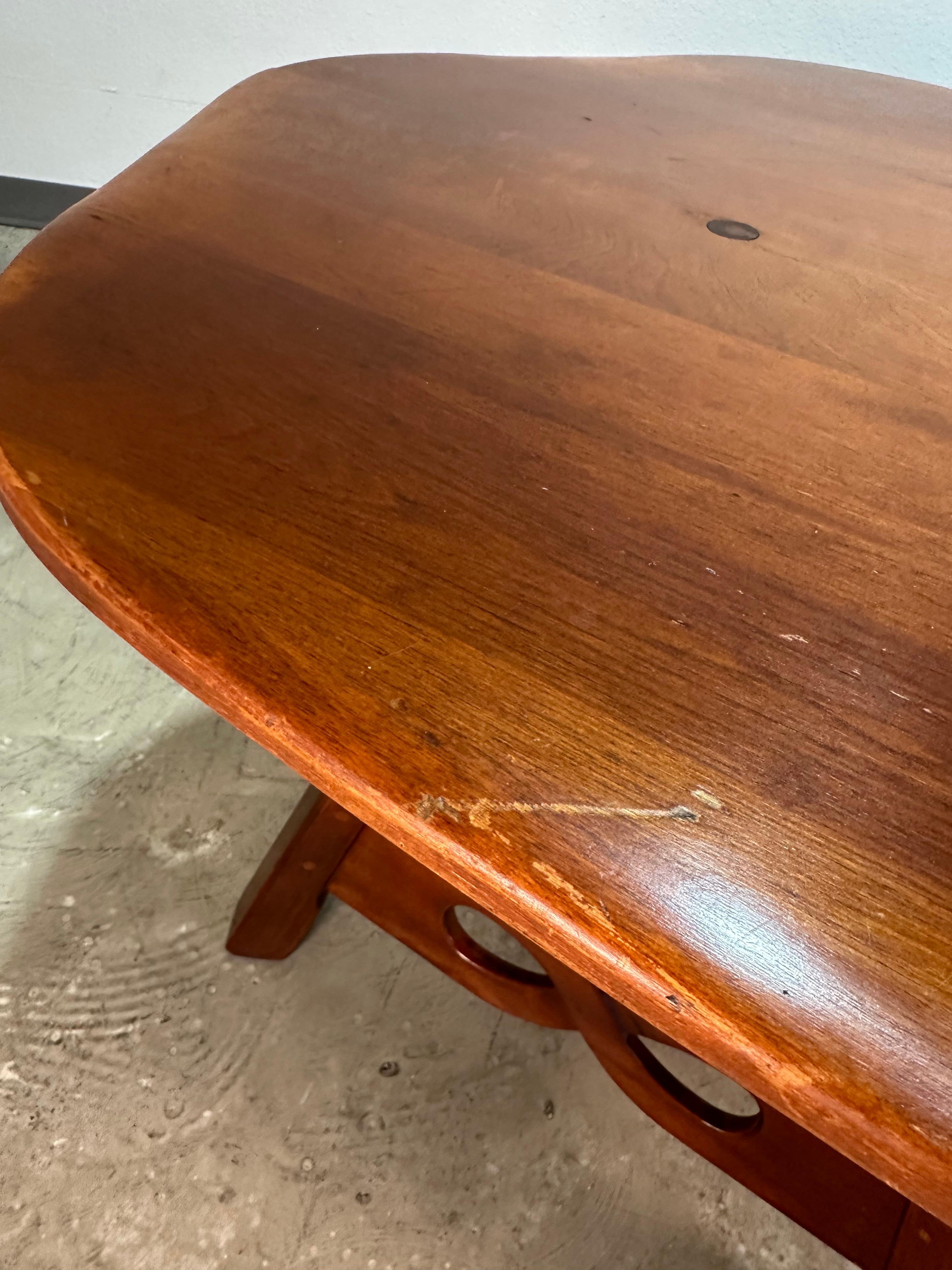 Cushman Colonial Rustic Primitive Maple Occasional Table For Sale 9