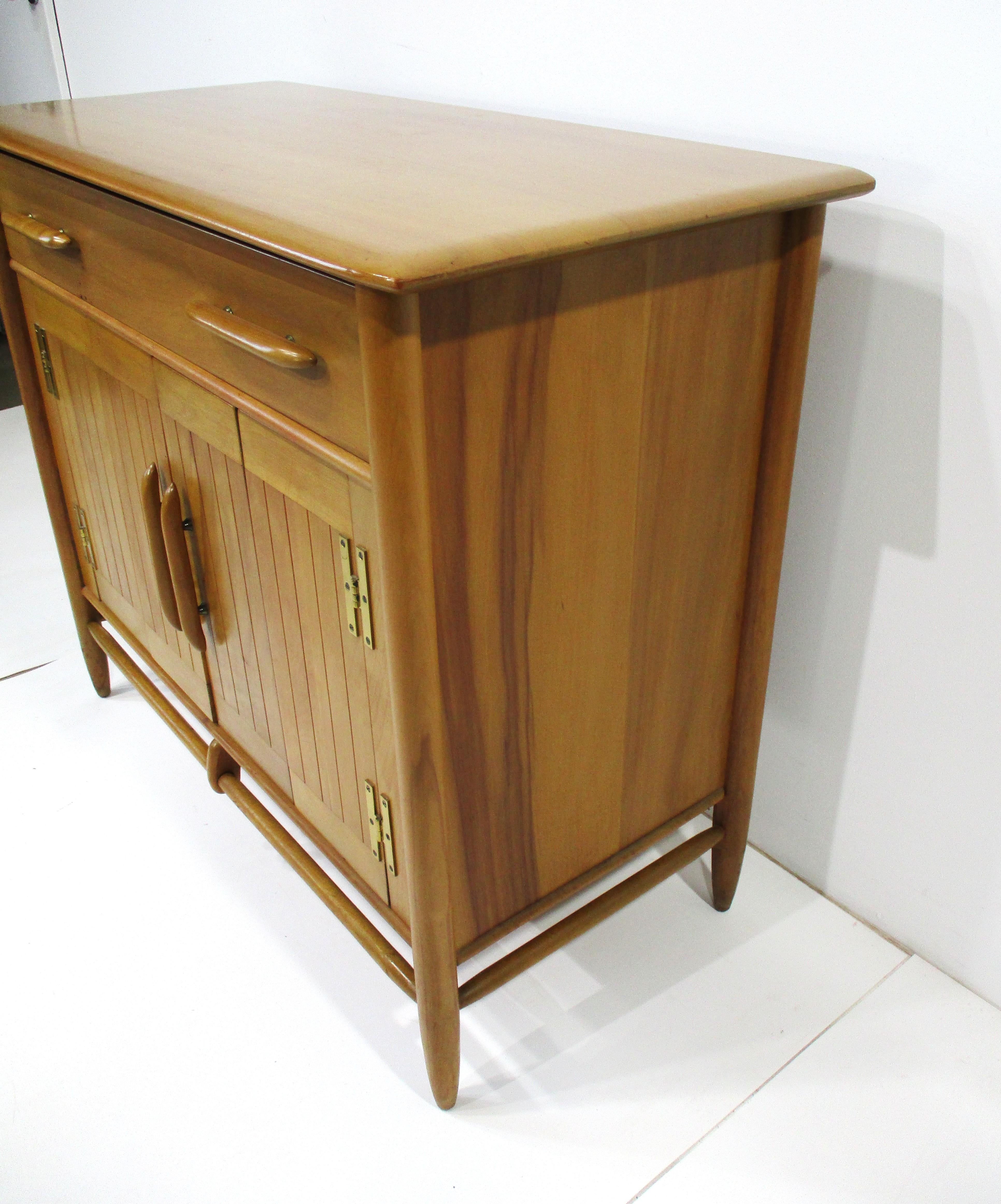 Brass Cushman Contemporary Mid Century Sever / Cabinet For Sale