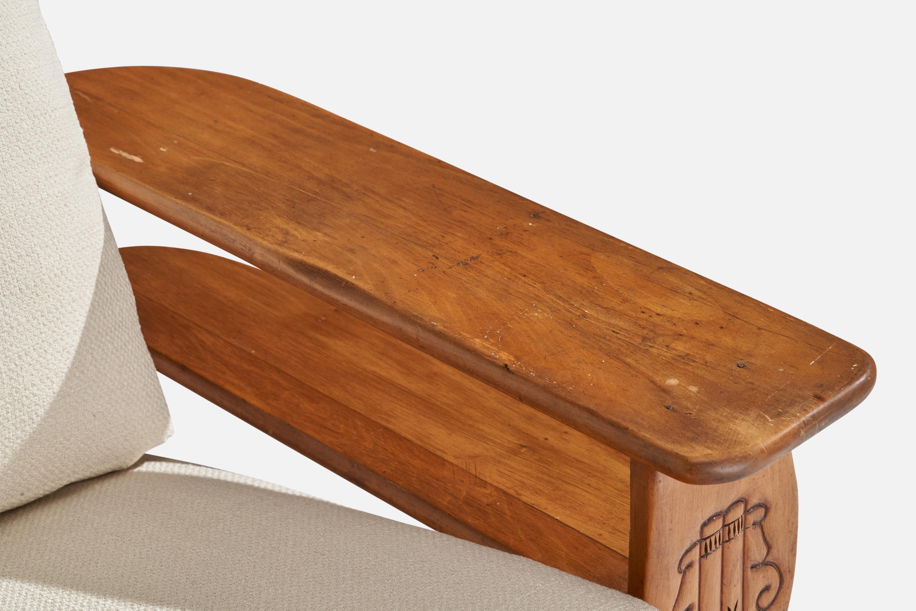 Cushman Furniture, Sedia da salotto, Oak, Fabrice, USA, anni '50 in vendita 2