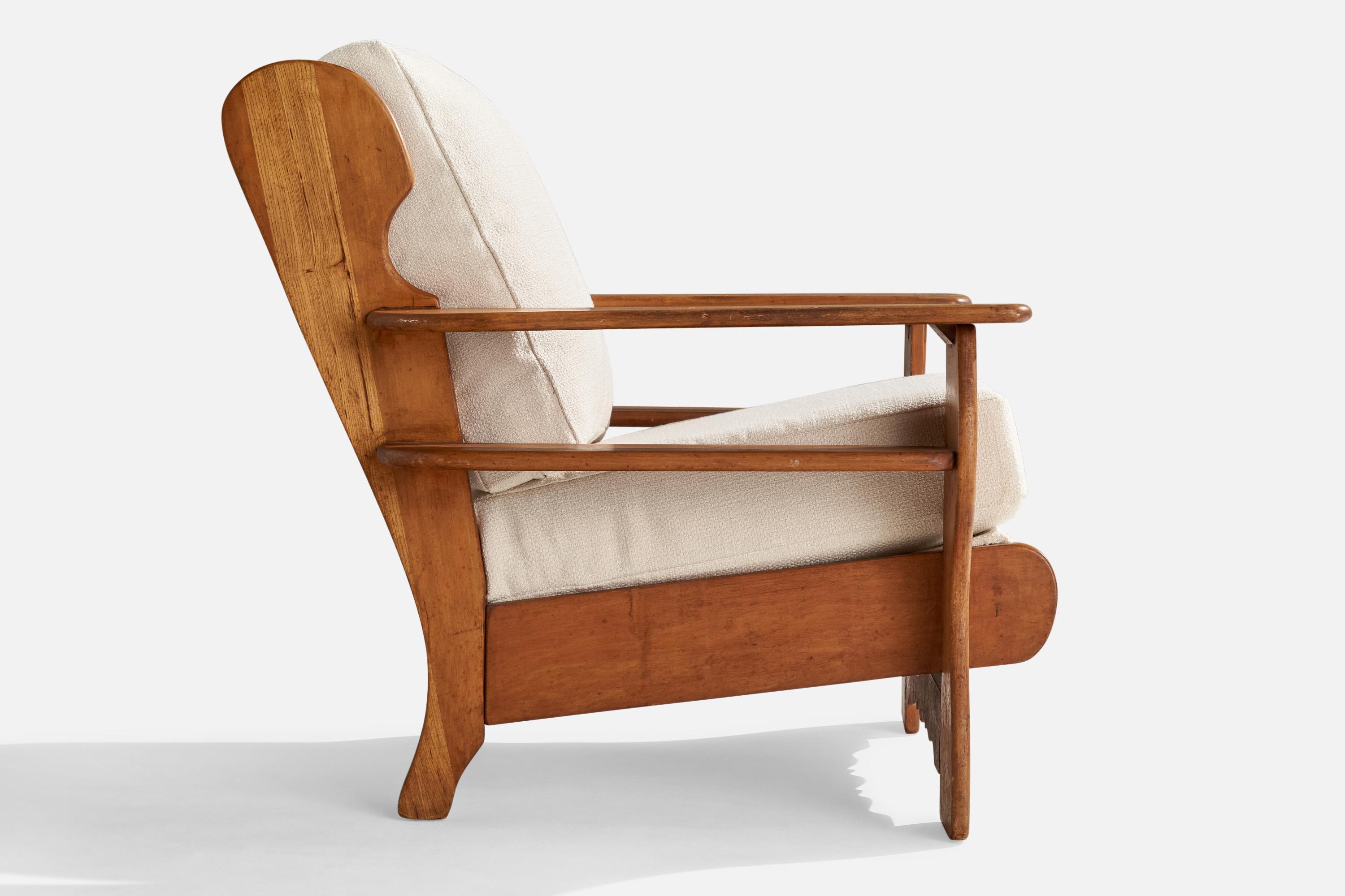 Metà XX secolo Cushman Furniture, Sedia da salotto, Oak, Fabrice, USA, anni '50 in vendita