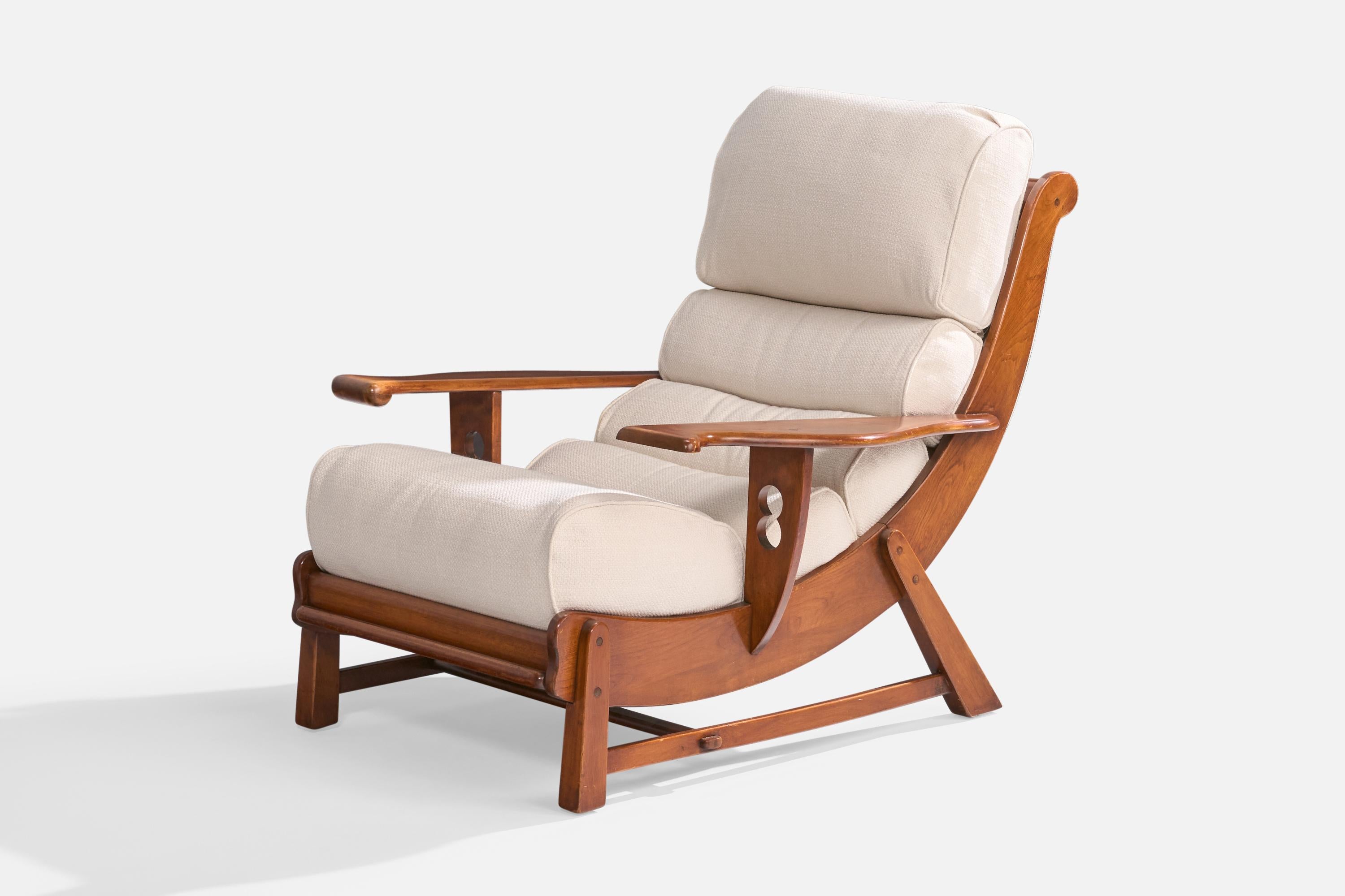 Cushman Furniture, Sedia da salotto con ottomana, Wood, Fabrice, USA, anni '40 in vendita 6