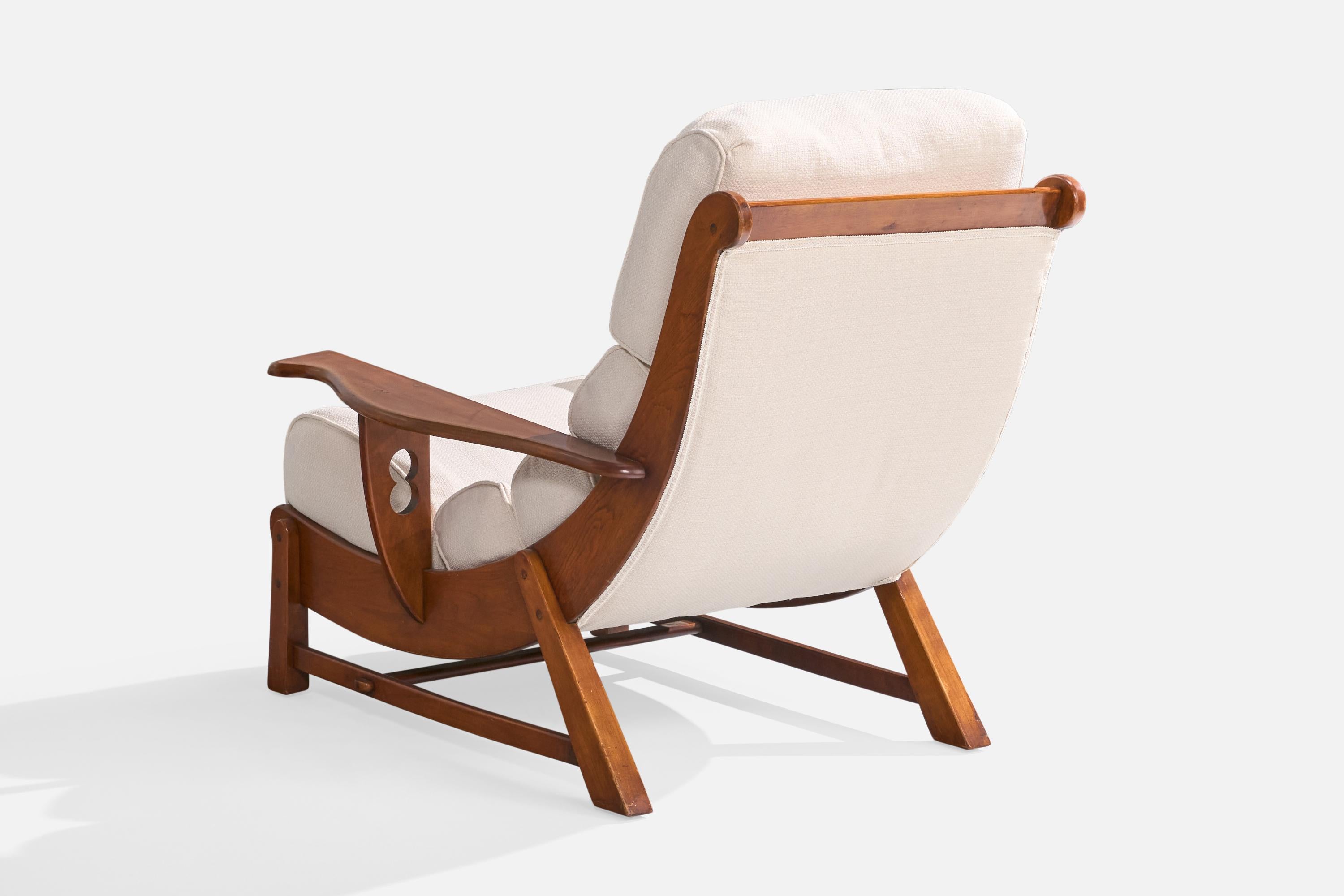 Cushman Furniture, Sedia da salotto con ottomana, Wood, Fabrice, USA, anni '40 in vendita 7