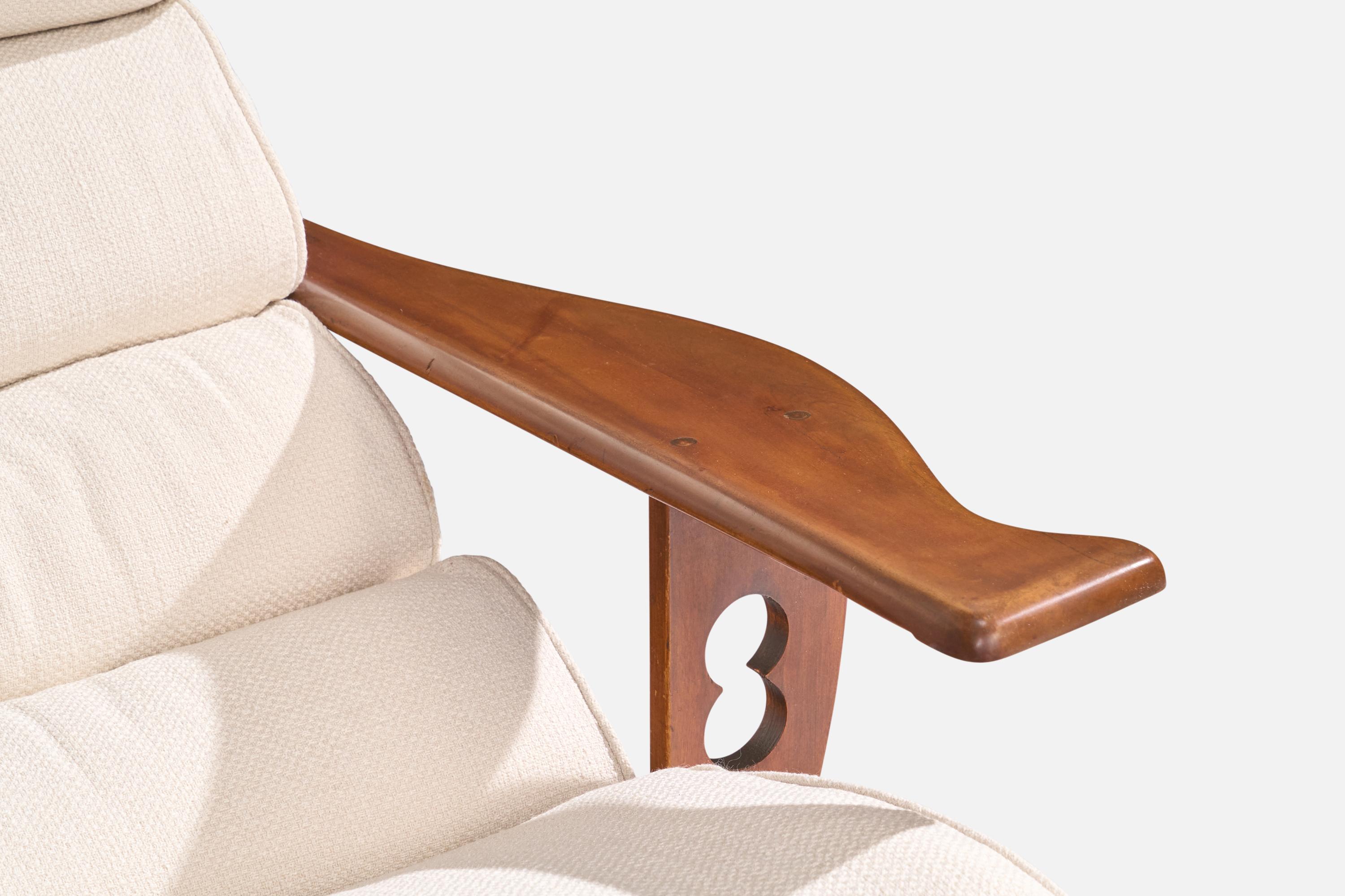 Cushman Furniture, Sedia da salotto con ottomana, Wood, Fabrice, USA, anni '40 in vendita 11
