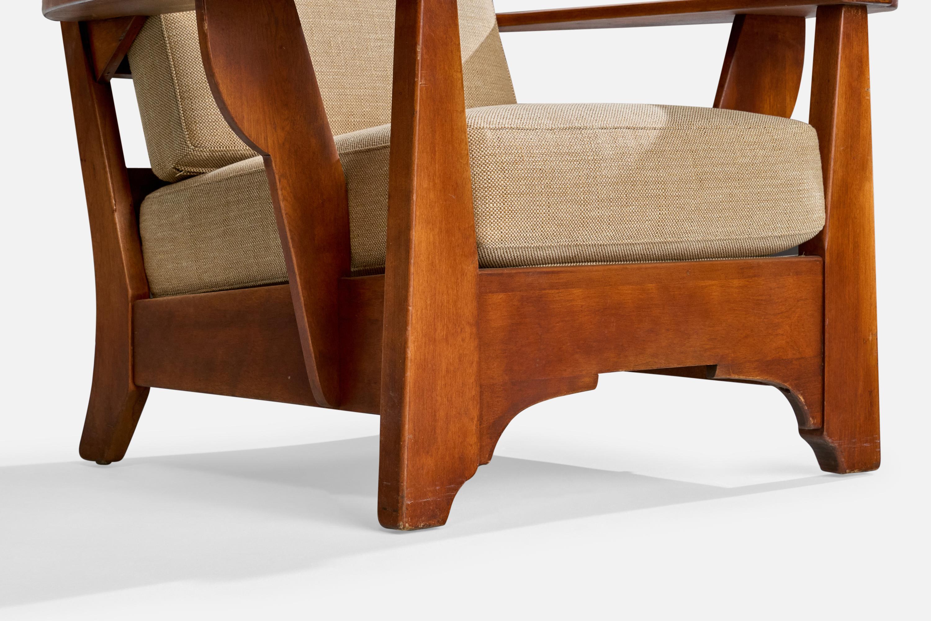 Cushman Furniture, Sedia da salotto, Wood, Fabrice, USA, anni '40 in vendita 5