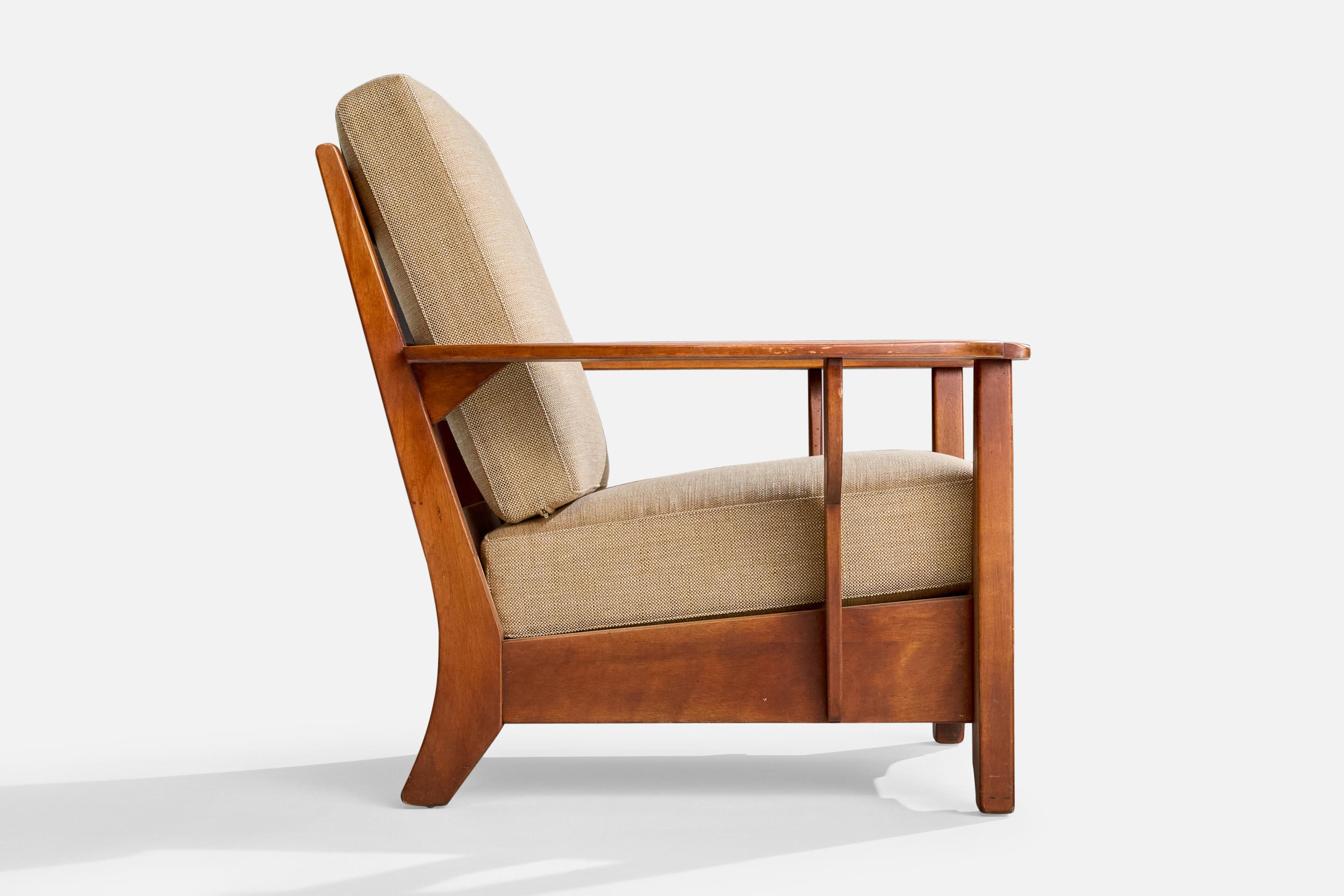Cushman Furniture, Sedia da salotto, Wood, Fabrice, USA, anni '40 in vendita 1