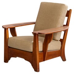 Cushman Furniture, Loungesessel, Holz, Stoff, USA, 1940er Jahre