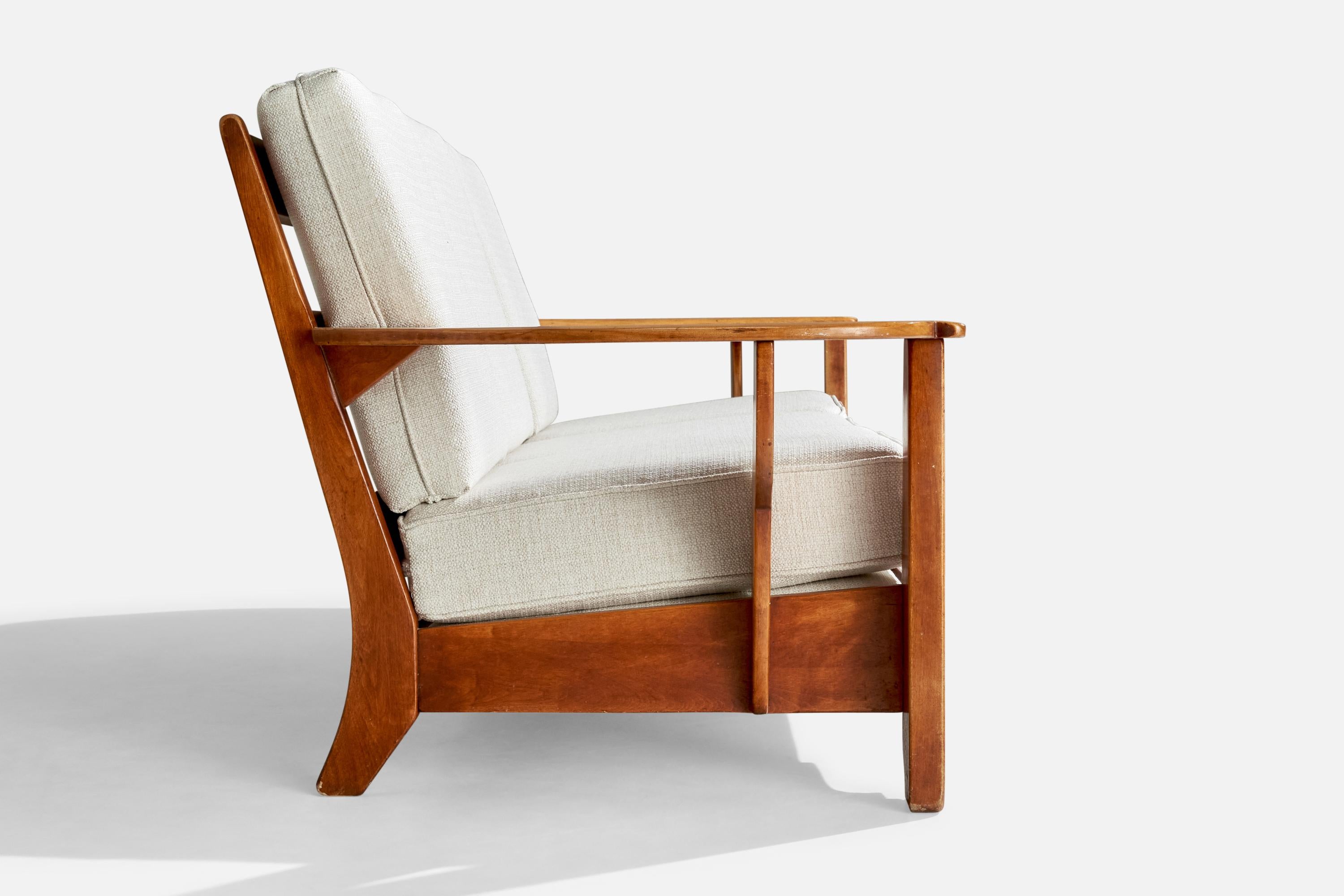 Meuble Cushman, canapé, bois, tissu, États-Unis, années 1940 en vente 3