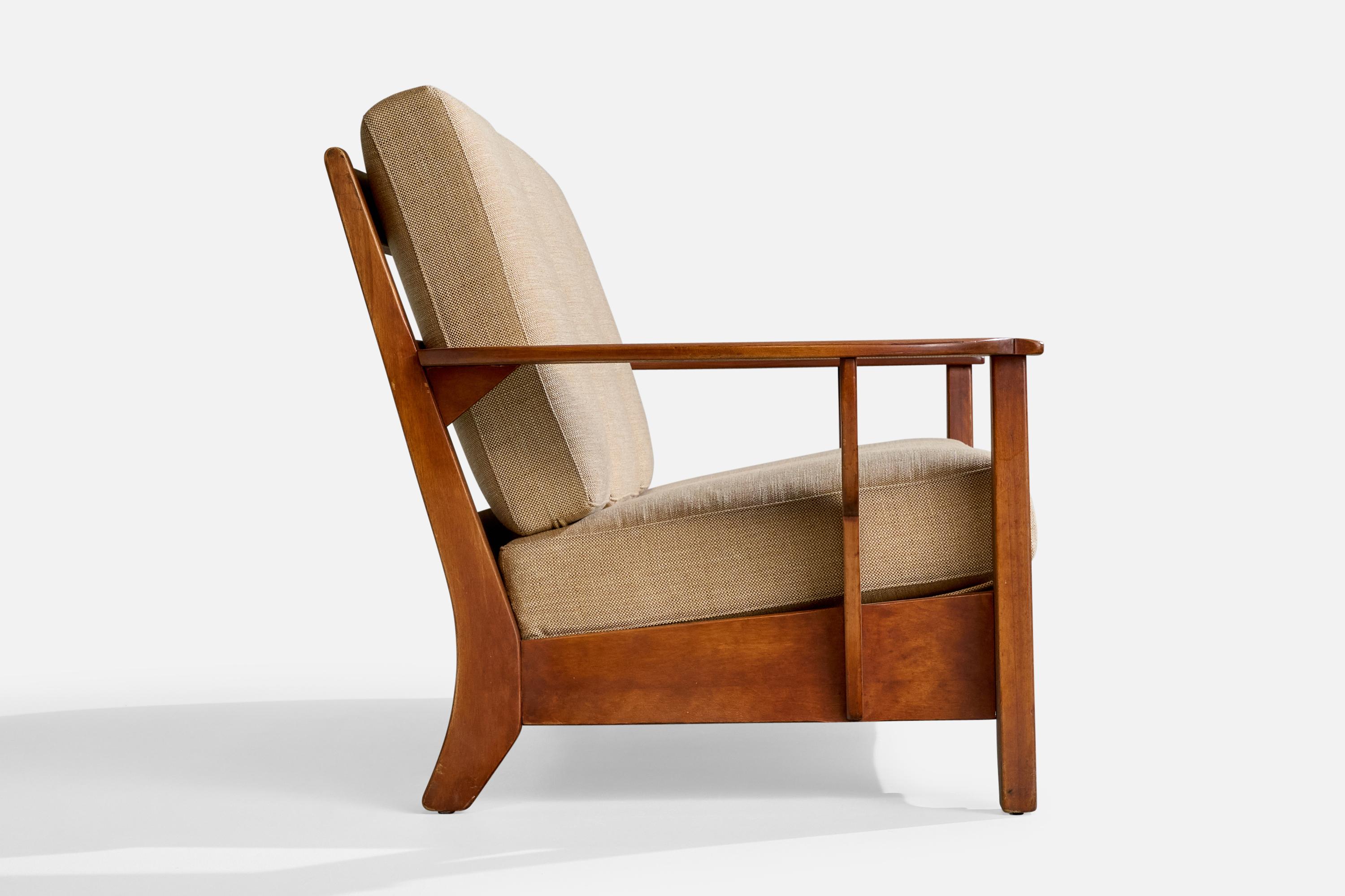 Meuble Cushman, canapé, bois, tissu, États-Unis, années 1940 en vente 4