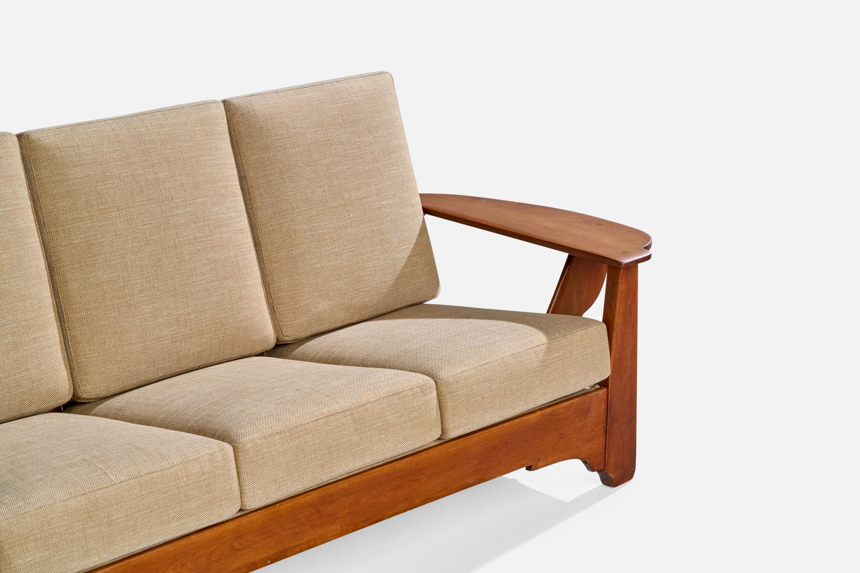 Meuble Cushman, canapé, bois, tissu, États-Unis, années 1940 en vente 5