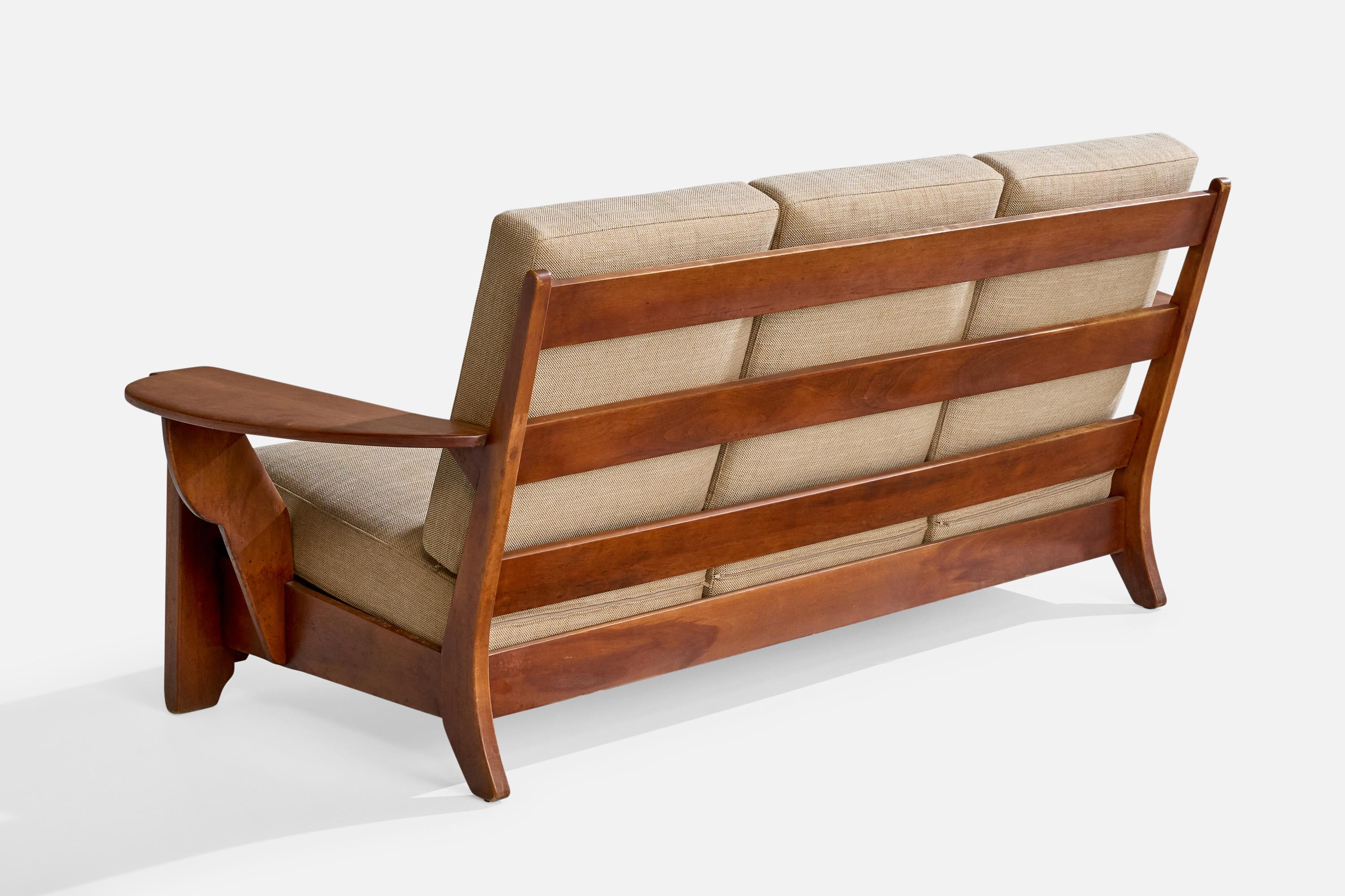 Américain Meuble Cushman, canapé, bois, tissu, États-Unis, années 1940 en vente