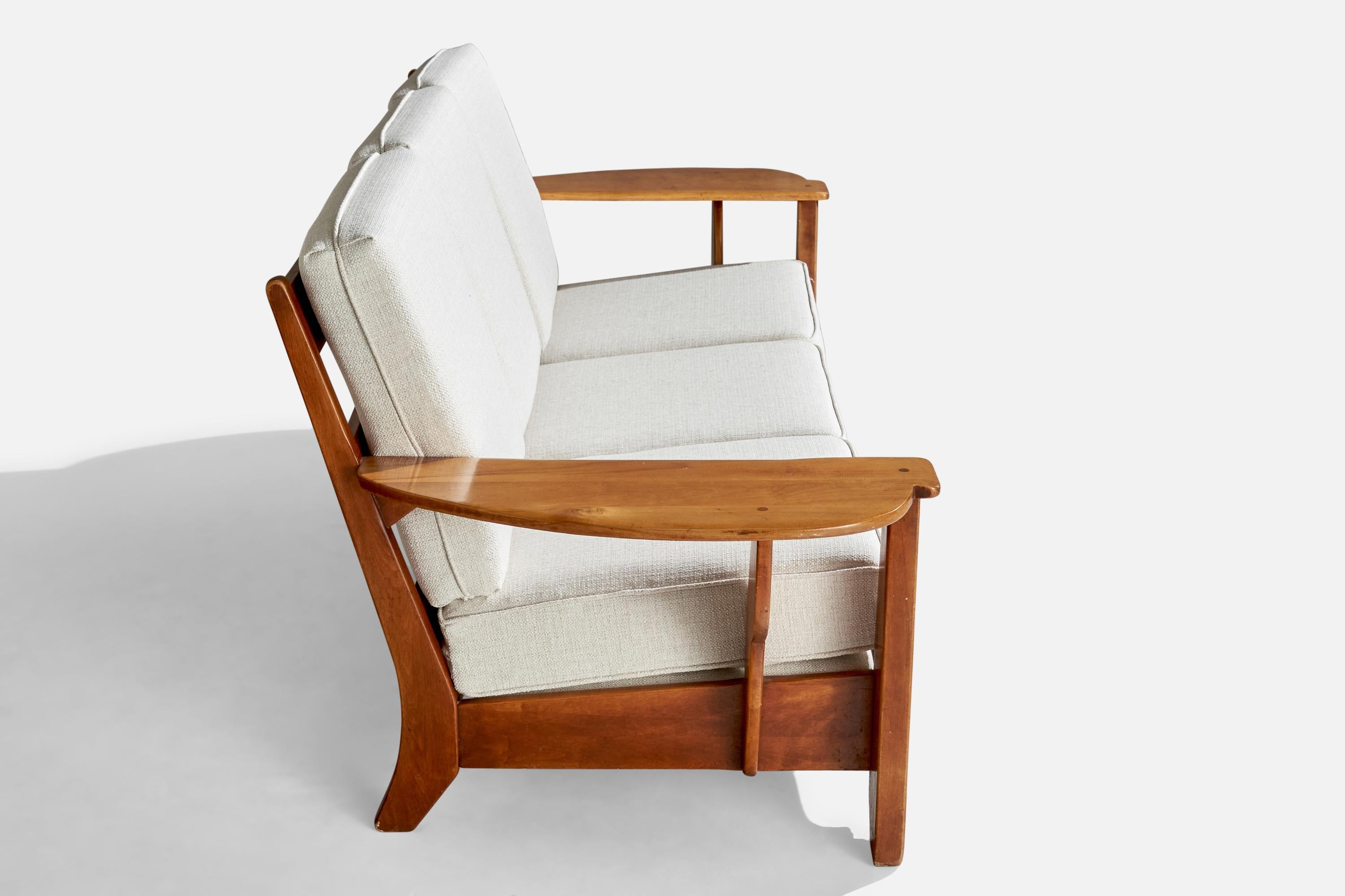 Meuble Cushman, canapé, bois, tissu, États-Unis, années 1940 Bon état - En vente à High Point, NC