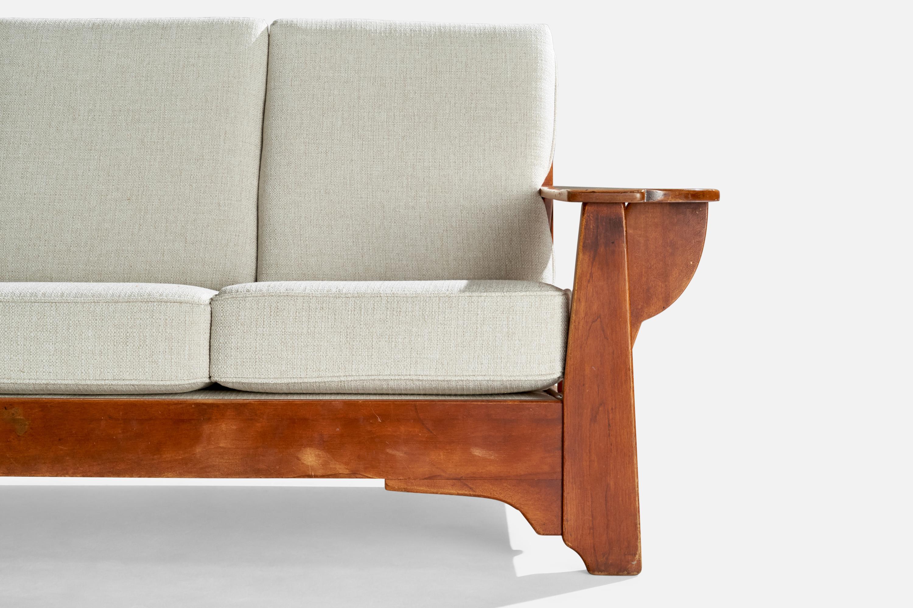 Milieu du XXe siècle Meuble Cushman, canapé, bois, tissu, États-Unis, années 1940 en vente