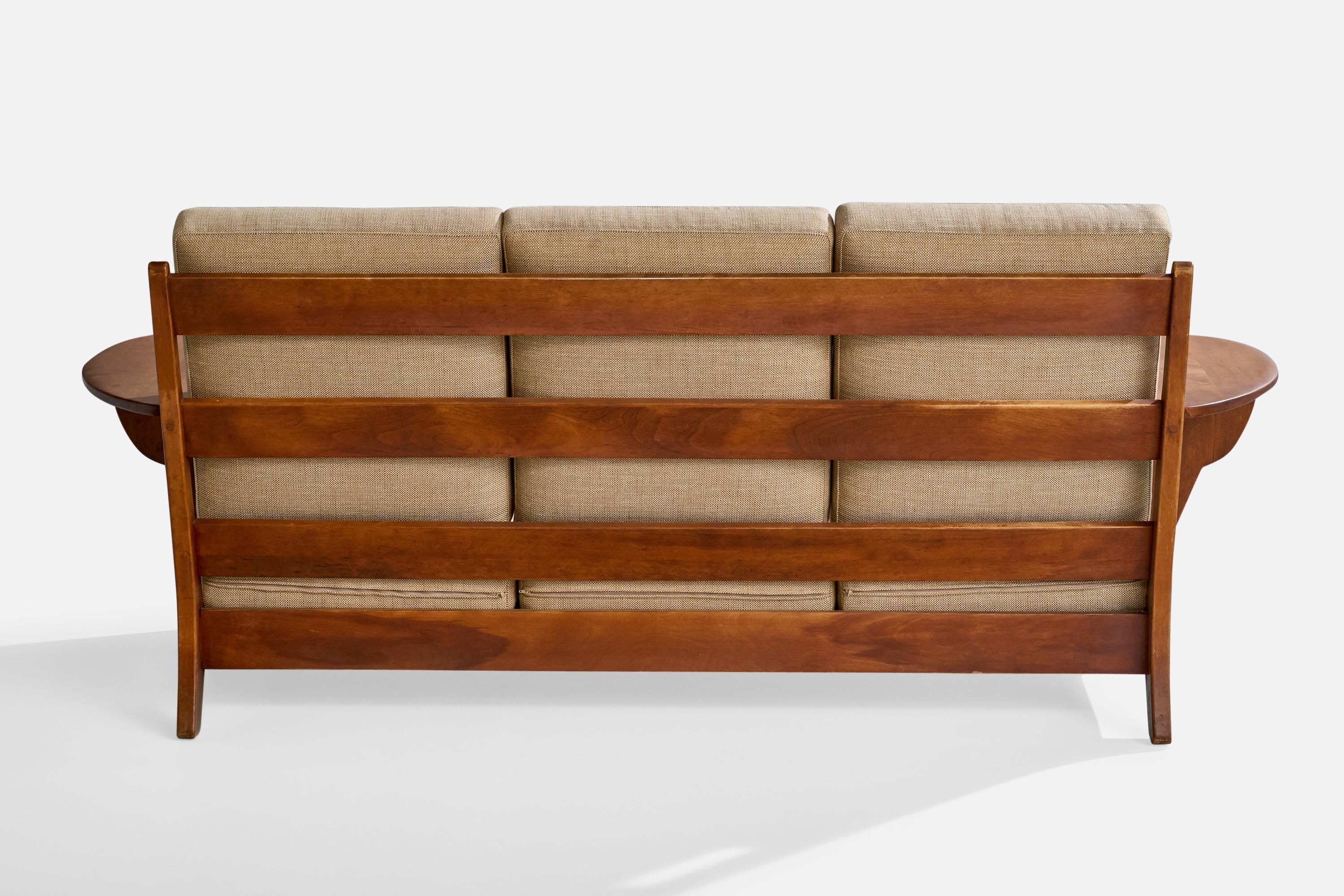 Meuble Cushman, canapé, bois, tissu, États-Unis, années 1940 en vente 2