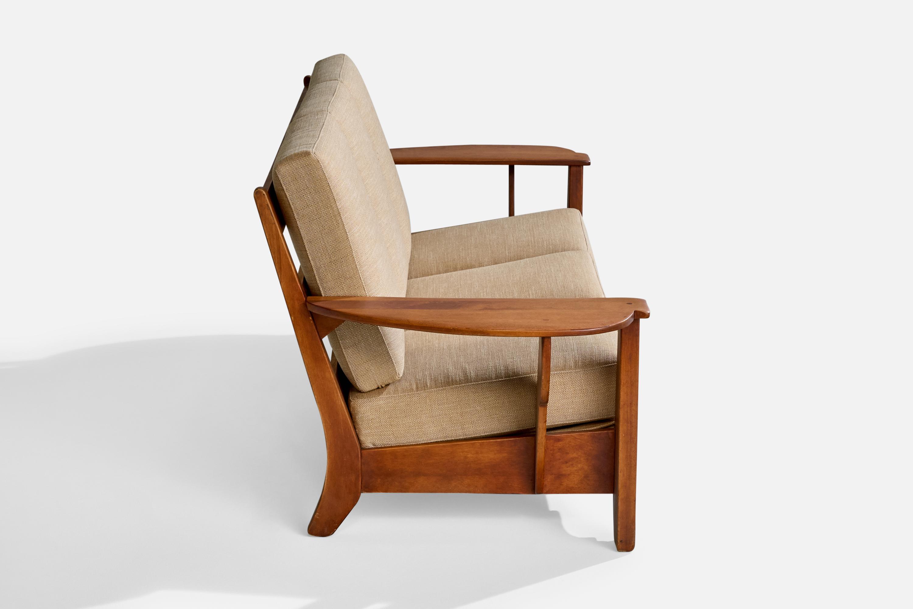 Meuble Cushman, canapé, bois, tissu, États-Unis, années 1940 en vente 3