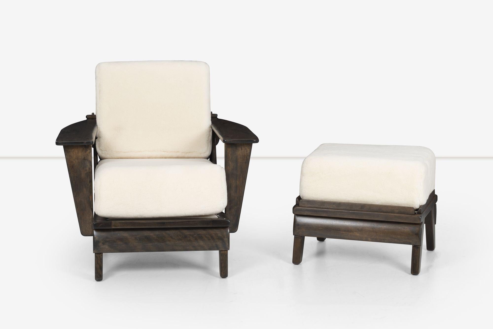 Mid-Century Modern Cushman Lounge Chair and Ottoman
