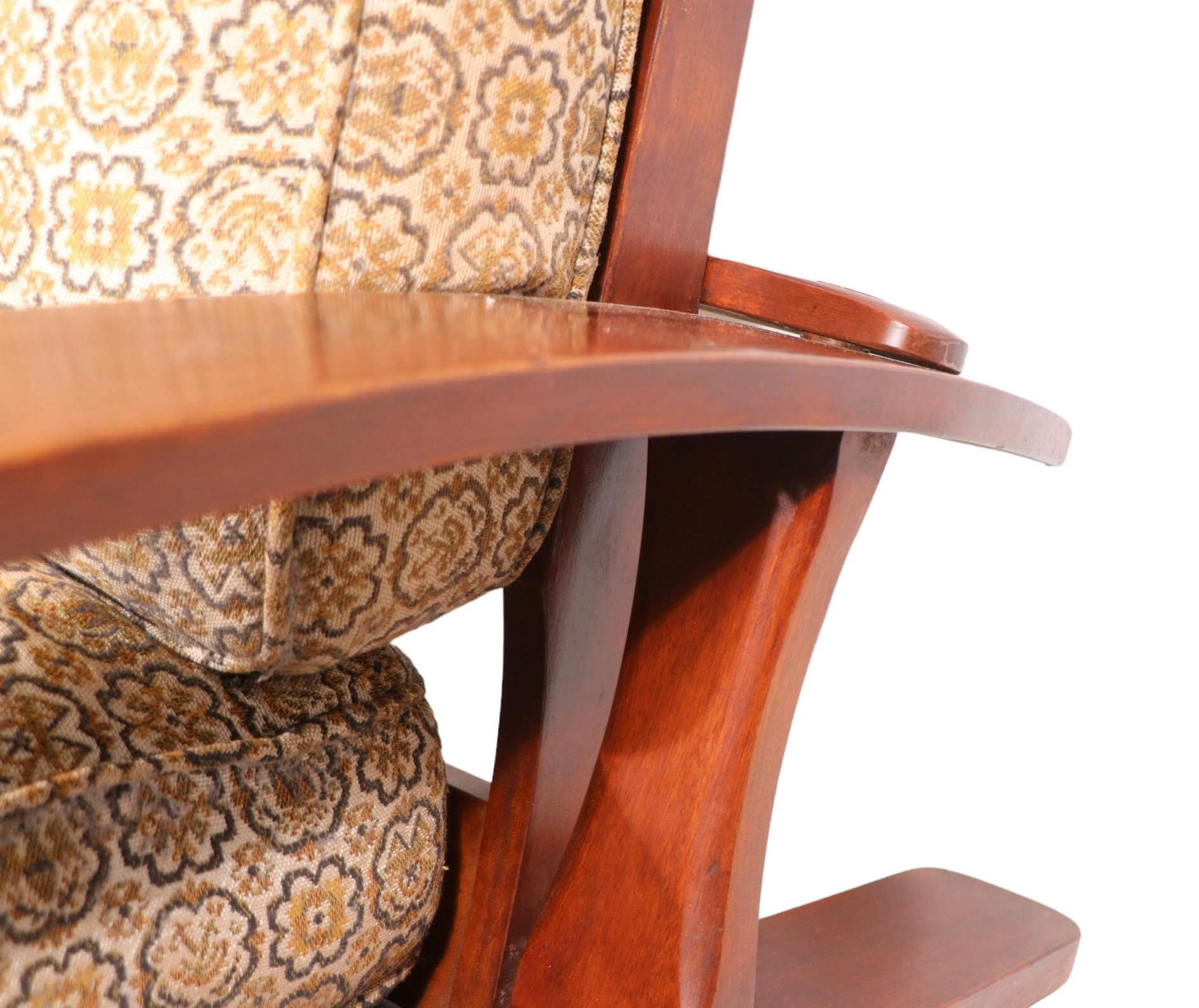 Cushman  Fauteuil de salon inclinable de style Morris par Herman de Vries fabriqué dans le Vermont en vente 6