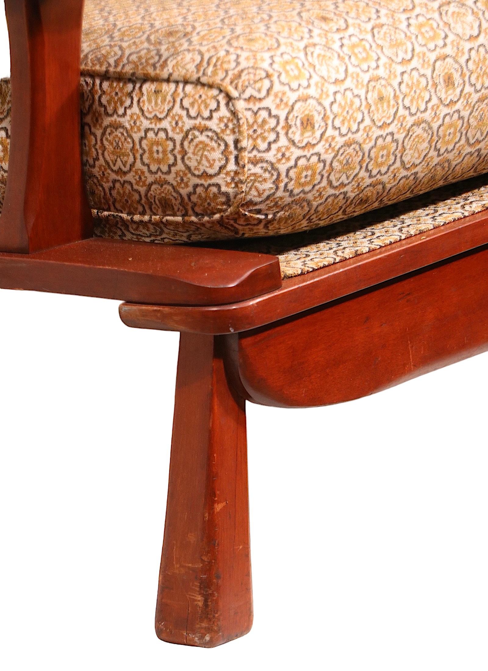 Cushman  Fauteuil de salon inclinable de style Morris par Herman de Vries fabriqué dans le Vermont en vente 7