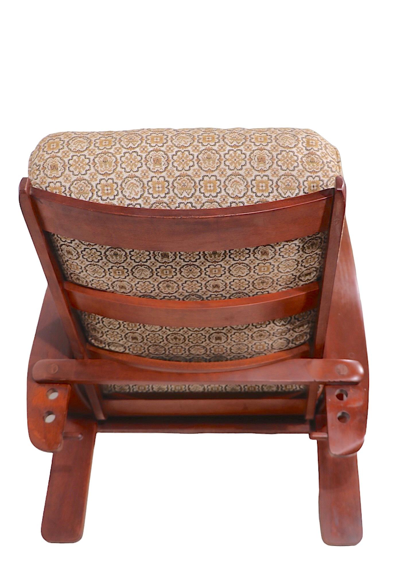 Cushman  Fauteuil de salon inclinable de style Morris par Herman de Vries fabriqué dans le Vermont en vente 8