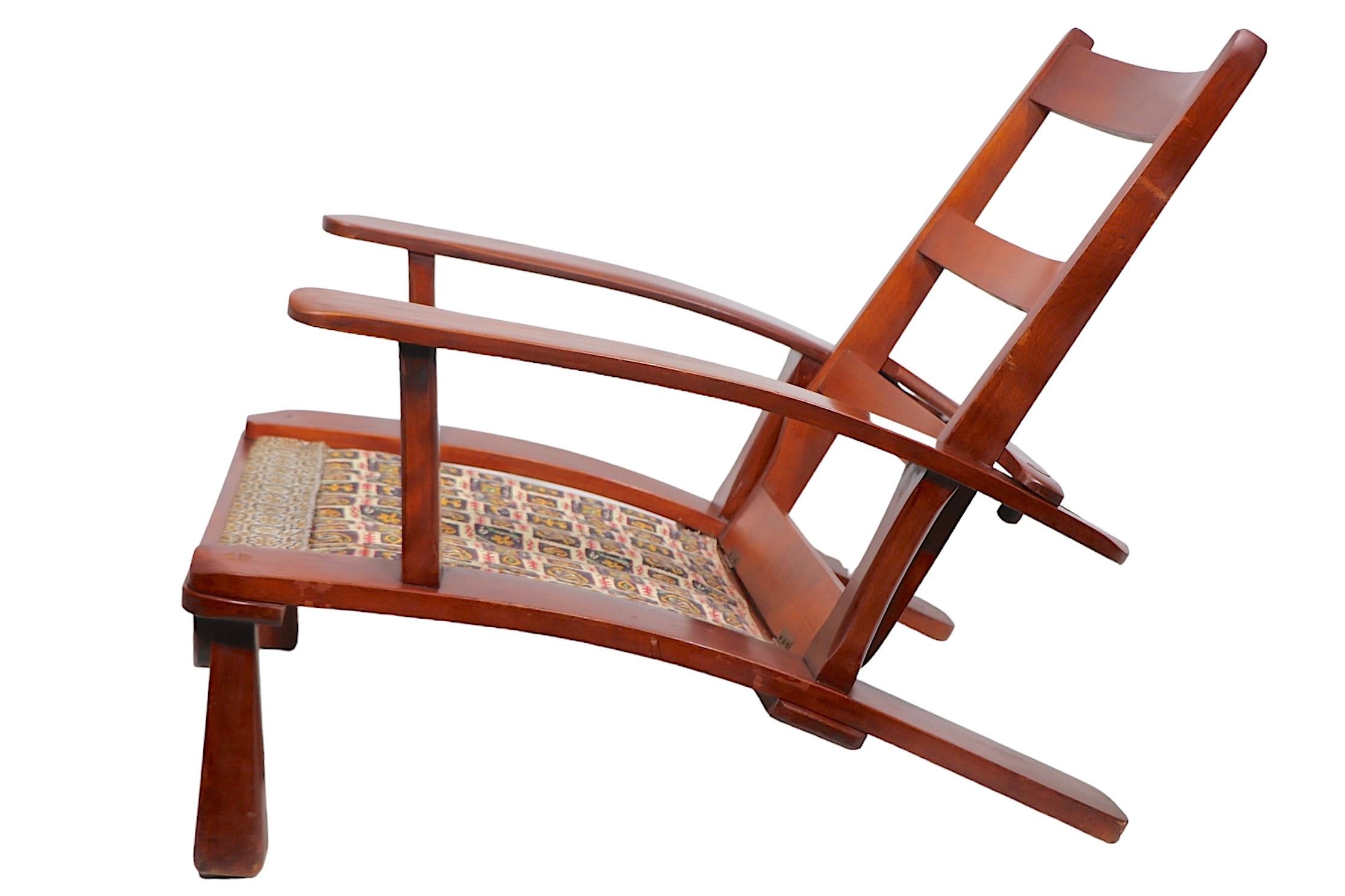 Mid-Century Modern Cushman  Fauteuil de salon inclinable de style Morris par Herman de Vries fabriqué dans le Vermont en vente