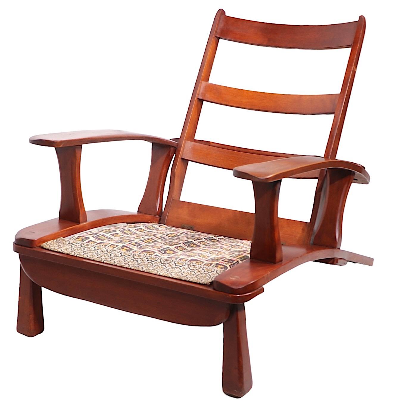 Américain Cushman  Fauteuil de salon inclinable de style Morris par Herman de Vries fabriqué dans le Vermont en vente