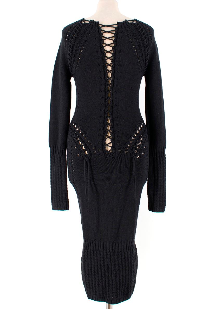 Black Cushnie Et Ochs black lace front knit dress - Size US 2-4