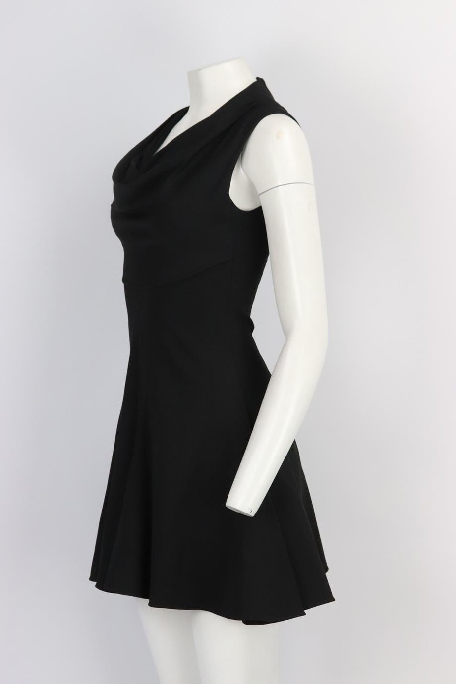 Black Cushnie Et Ochs Draped Stretch Jersey Mini Dress Us 4 Uk 8