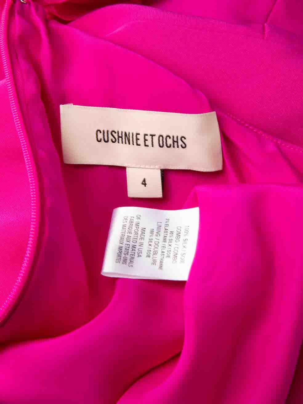 Women's Cushnie et Ochs Fuchsia Halterneck Midi Dress Size S For Sale