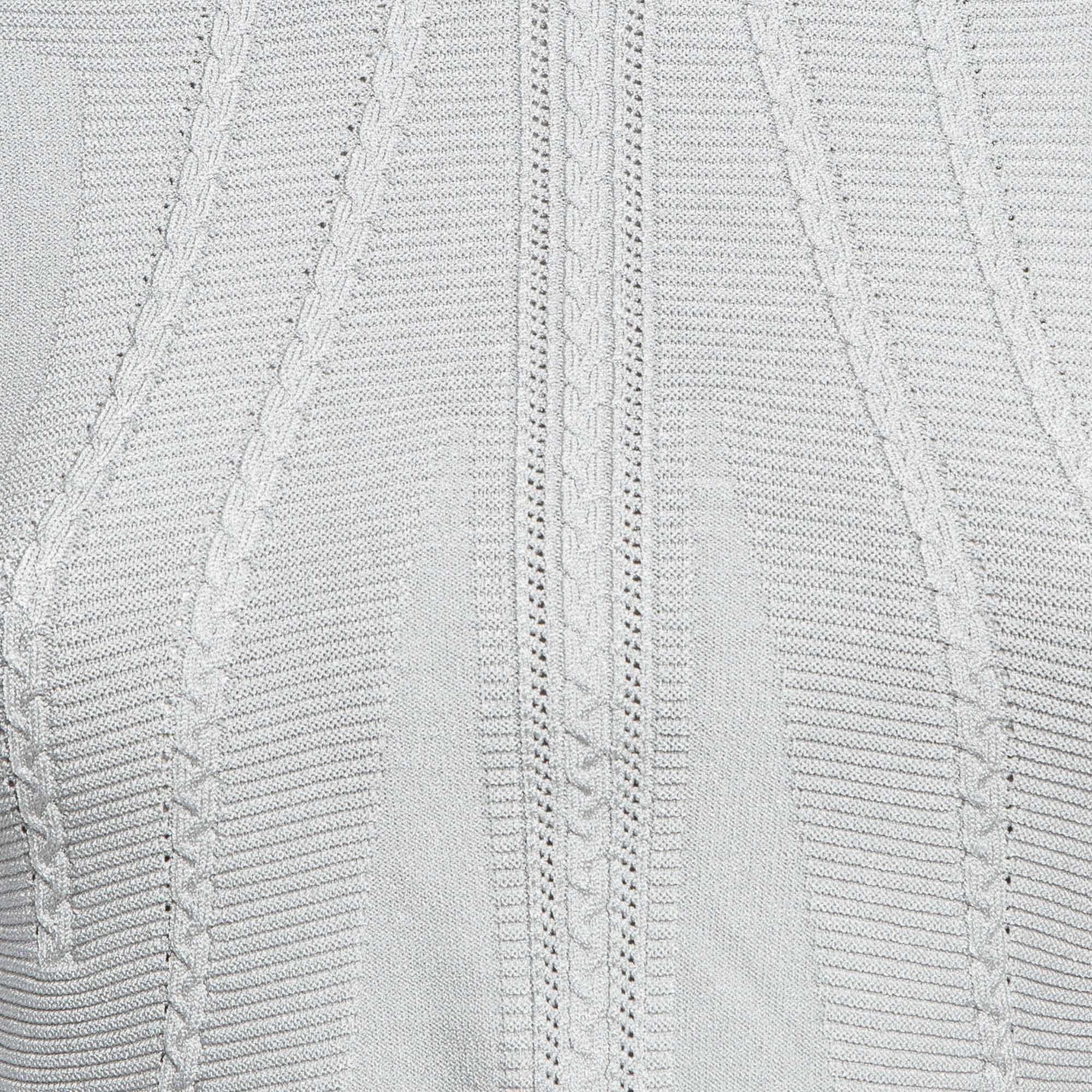 Cushnie et Ochs Grigio Maglia Stretch Manica Lunga Crop Top M In condizioni Nuovo in vendita a Dubai, Al Qouz 2