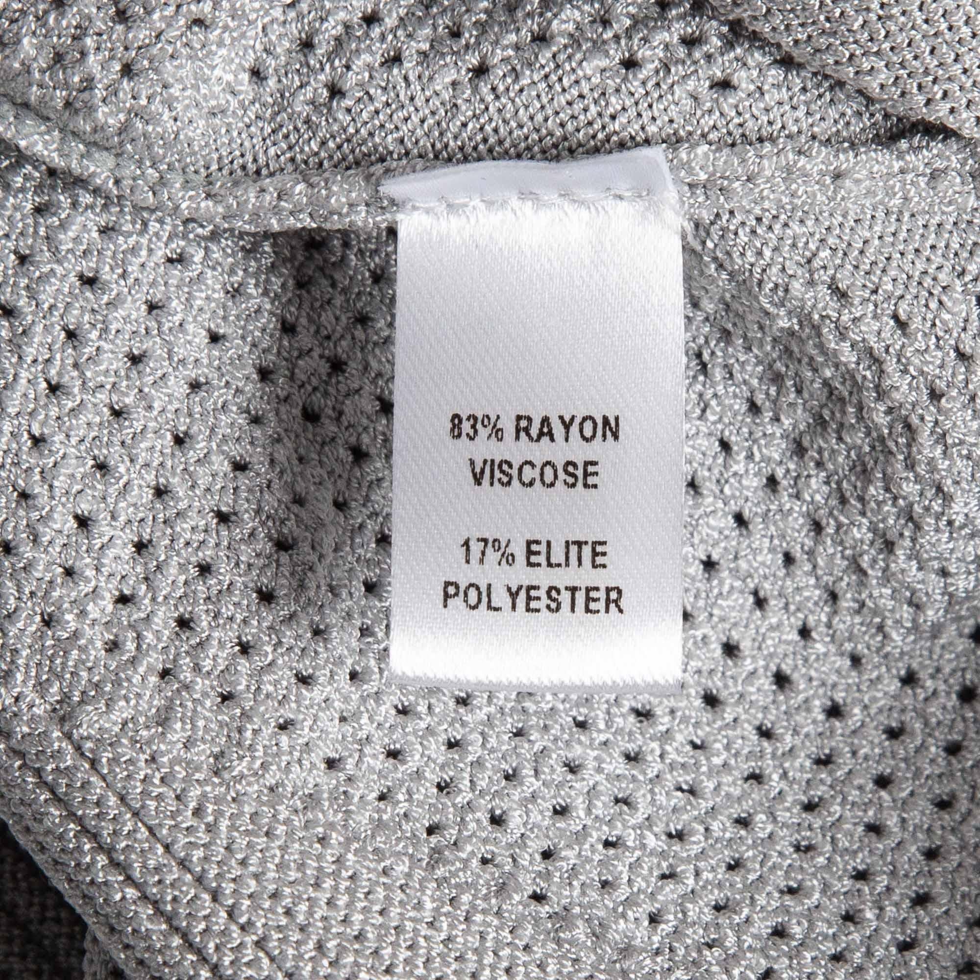 Cushnie et Ochs Grigio Maglia Stretch Manica Lunga Crop Top M in vendita 2