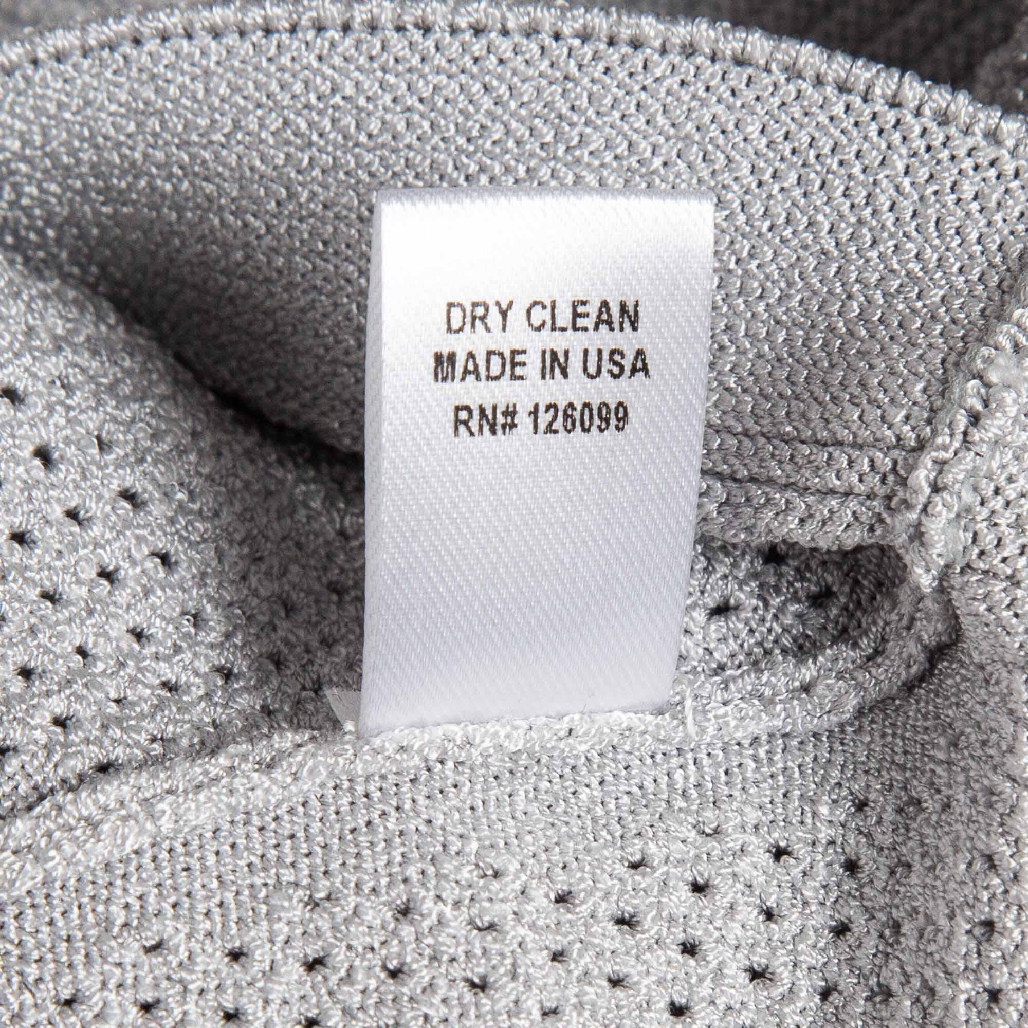 Cushnie et Ochs Grigio Maglia Stretch Manica Lunga Crop Top M in vendita 3