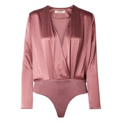 Cushnie Et Ochs Lina Wrap-Effect Silk Bodysuit