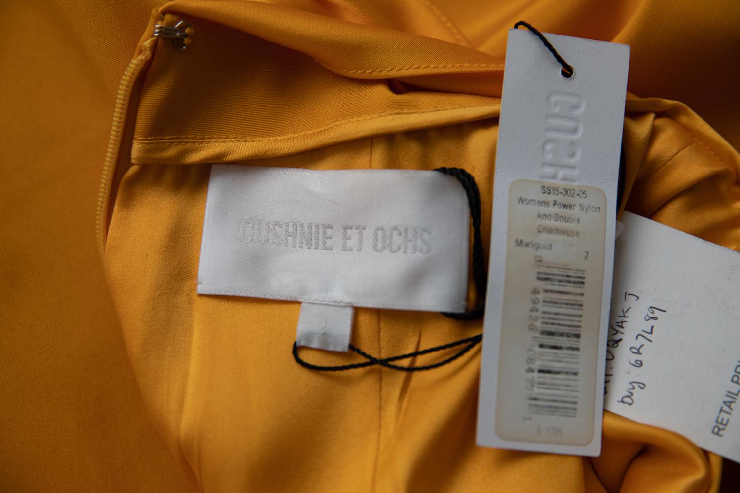 cushnie yellow dress