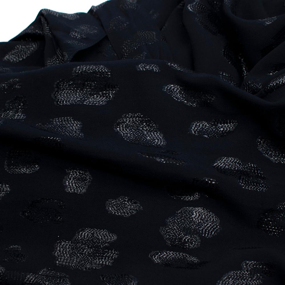 Cushnie Et Ochs Navy Metallic Embroidered Wrap Dress - Size US 10 For Sale 5