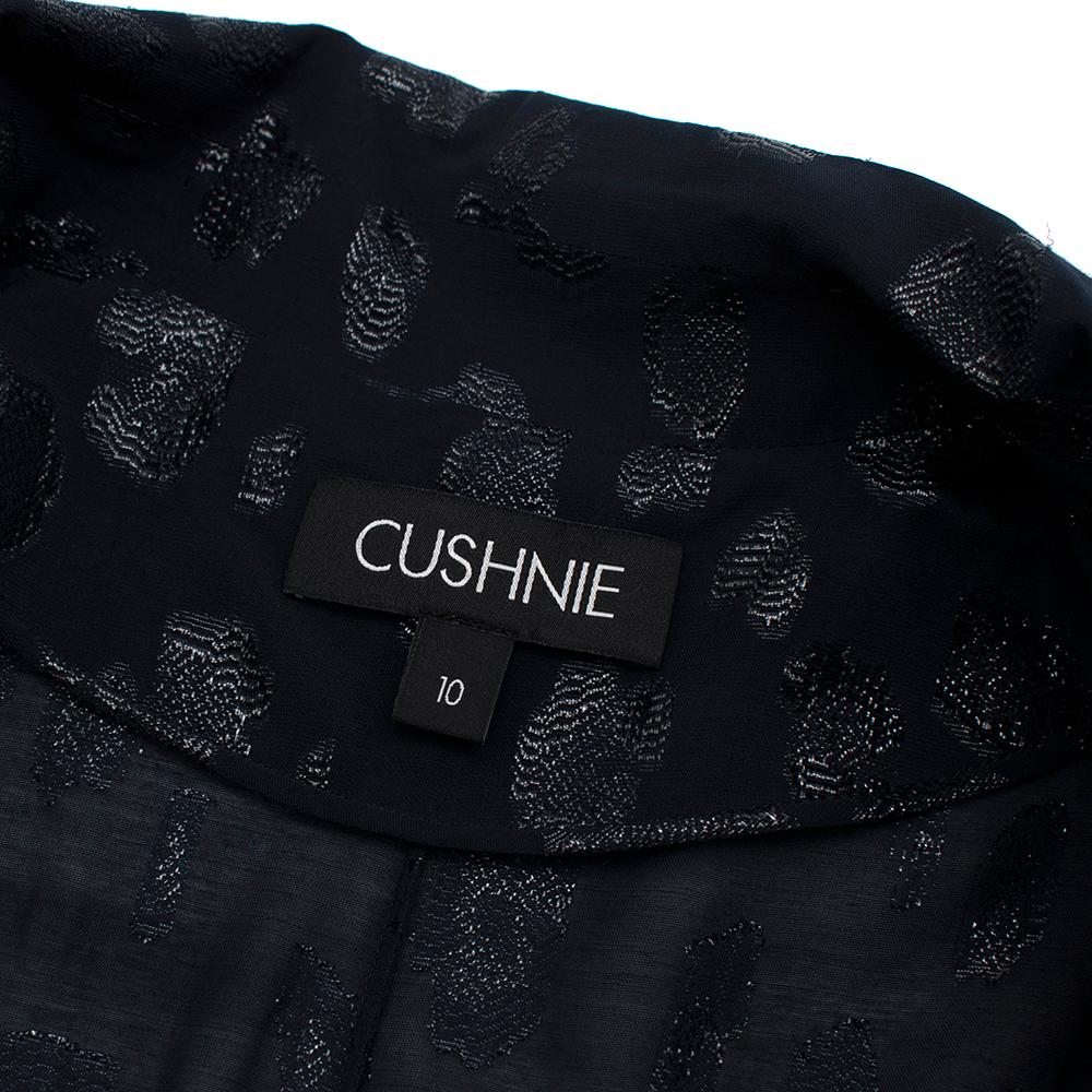 Women's or Men's Cushnie Et Ochs Navy Metallic Embroidered Wrap Dress - Size US 10 For Sale