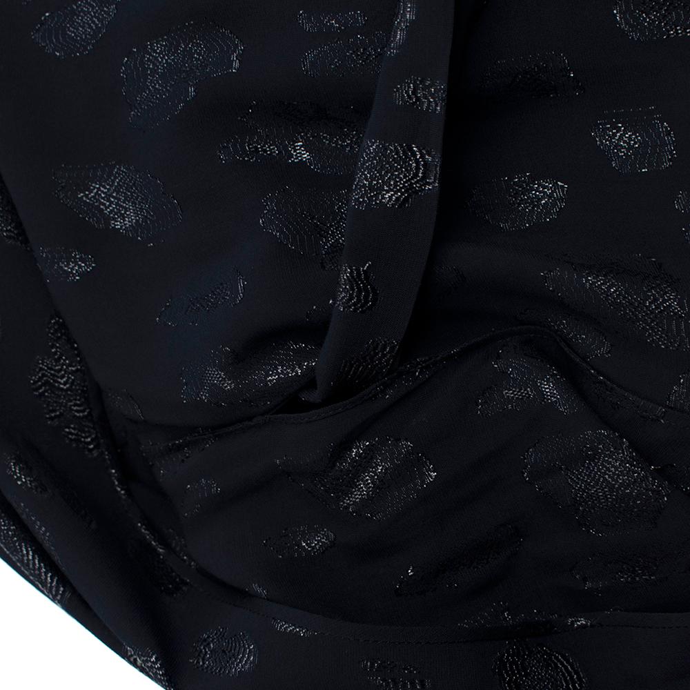 Cushnie Et Ochs Navy Metallic Embroidered Wrap Dress - Size US 10 For Sale 4