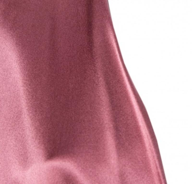 Cushnie et Ochs Pink Silk Charmeuse Faux Wrap  Body Suit L For Sale 5