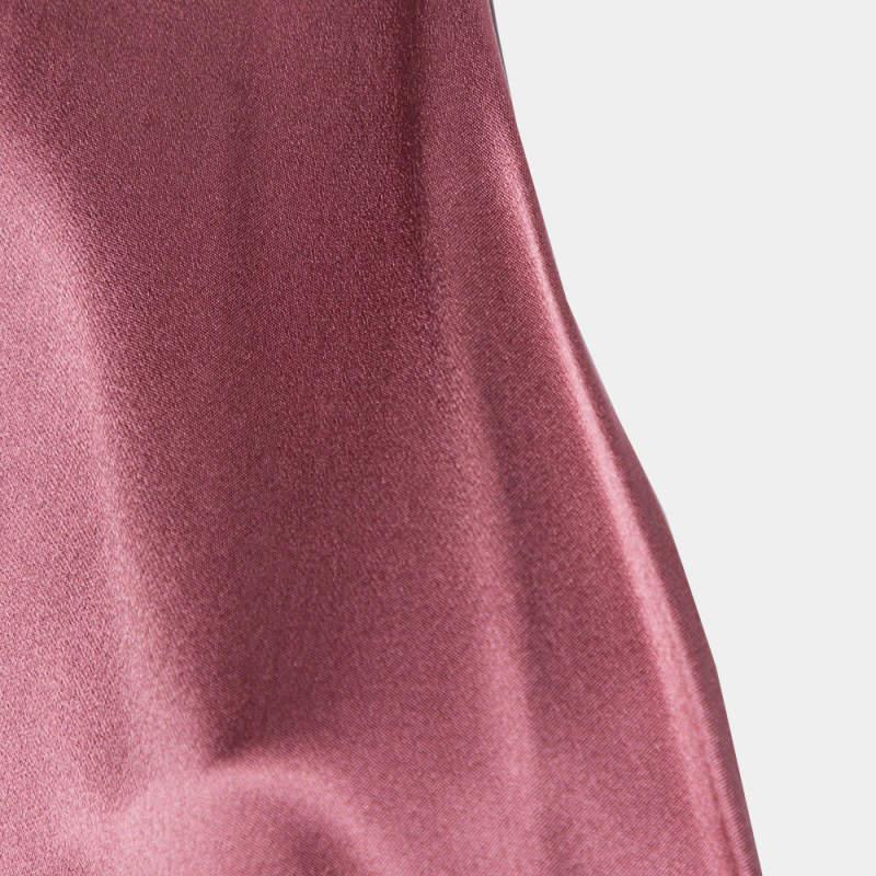 Cushnie et Ochs Pink Silk Charmeuse Faux Wrap Body Suit L In Excellent Condition For Sale In Dubai, Al Qouz 2