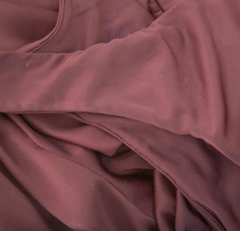 Cushnie et Ochs Pink Silk Charmeuse Faux Wrap  Body Suit L For Sale 1